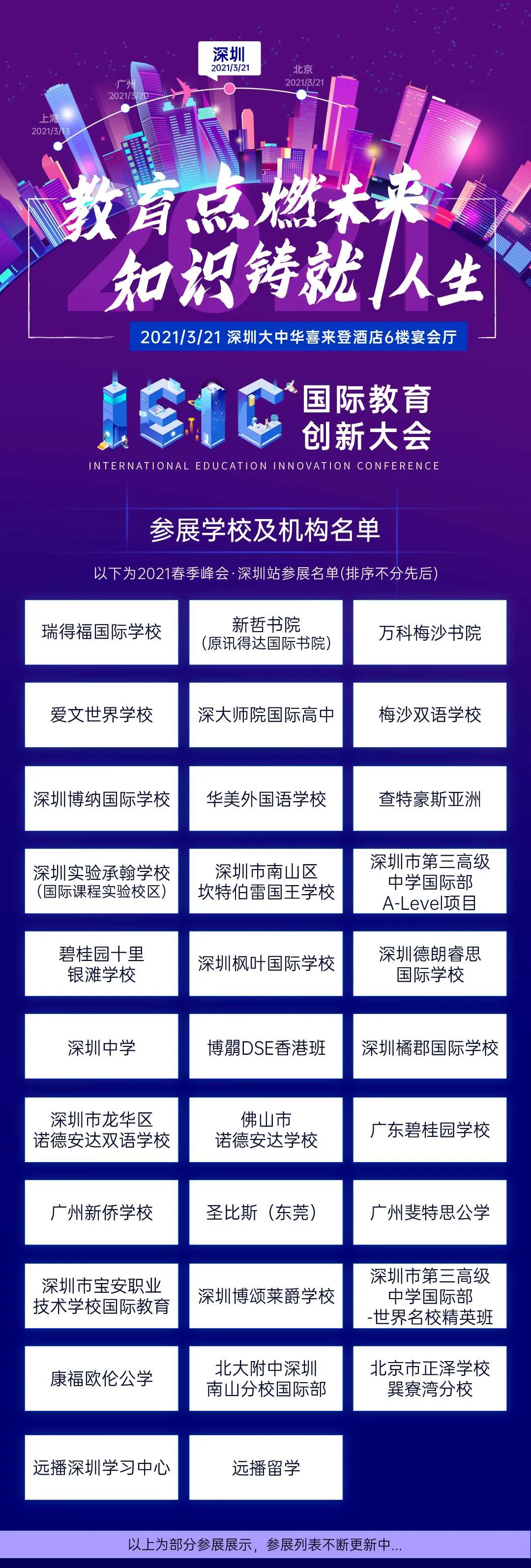 3月21日IEIC國(guó)際教育創(chuàng)新大會(huì)春季峰會(huì)·深圳站擬參機(jī)構(gòu)