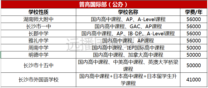 長沙公辦學校國際部